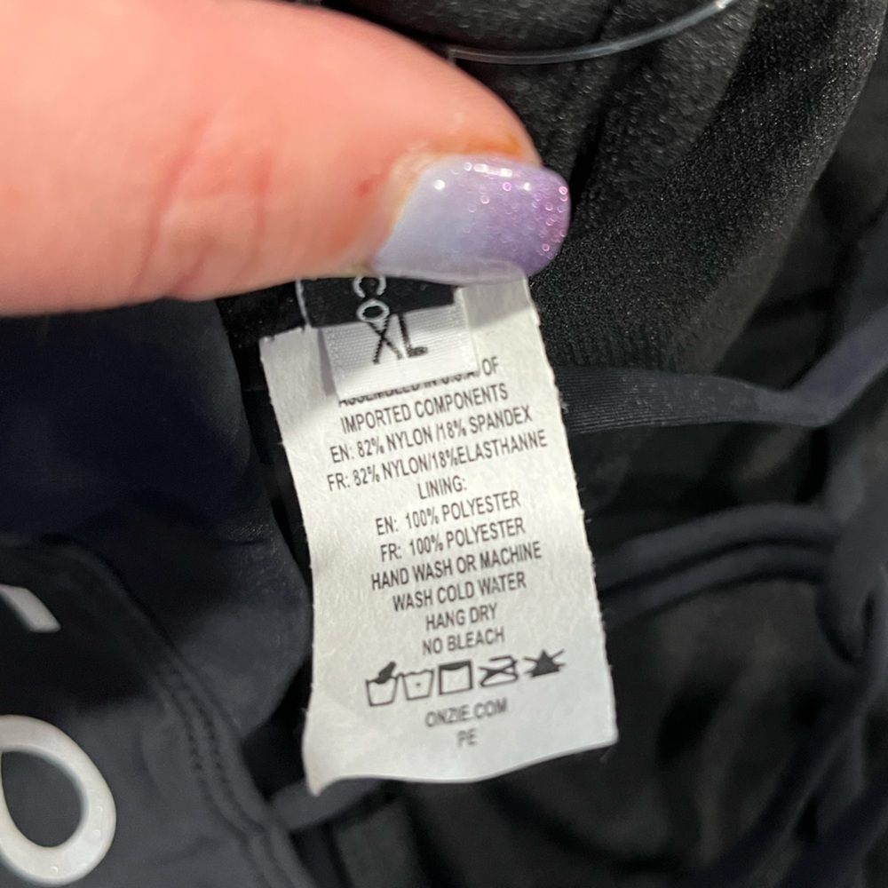 NWT Onzie x Tonal Sacred Strappy Sports Bra Black Size XL - Picture 5 of 5